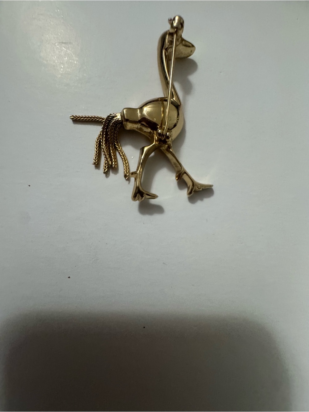 Gold-Tone Novelty Flamingo Belt Charm